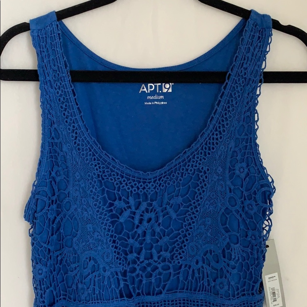 Apt. 9 Royal Blue Crochet Lace Tank Top - Picture 11 of 11